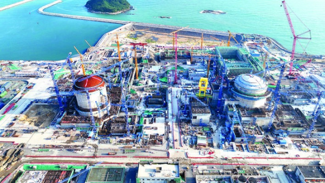 太平嶺核電項(xiàng)目建設(shè)如火如荼。記者馮麗均 攝