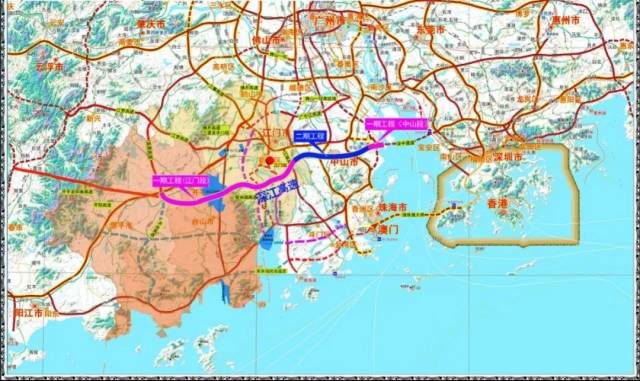 深江高速路線圖。