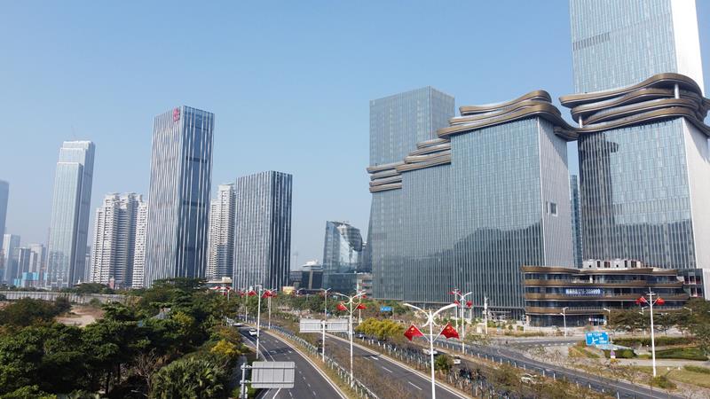 2024年1月1日，廣東珠海，橫琴粵澳深度合作區(qū)樓群。