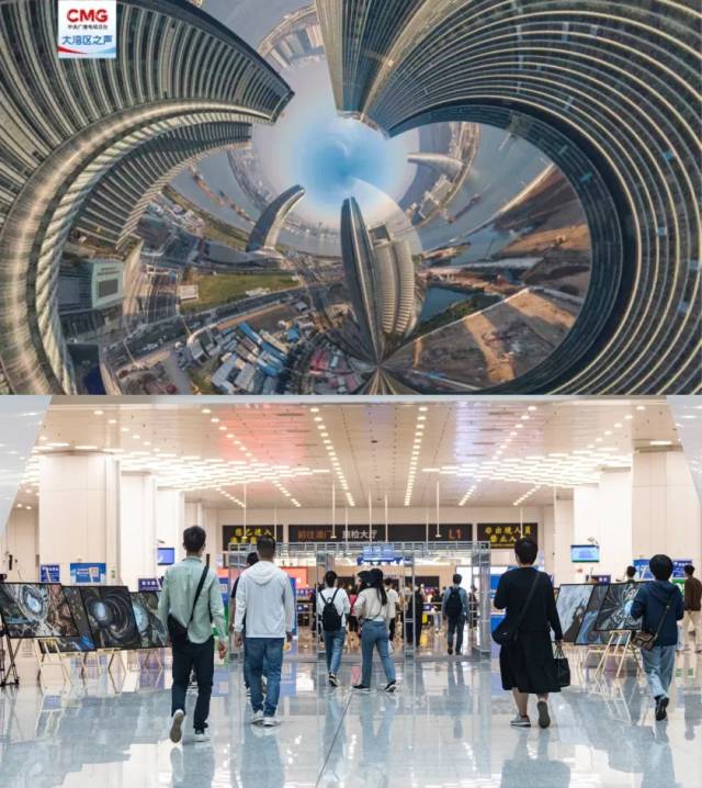 ▲兩地往返的人流在“圓融”的琴澳影像中穿梭、打卡。雙城與《連城》的寓意彼此呼應(yīng)