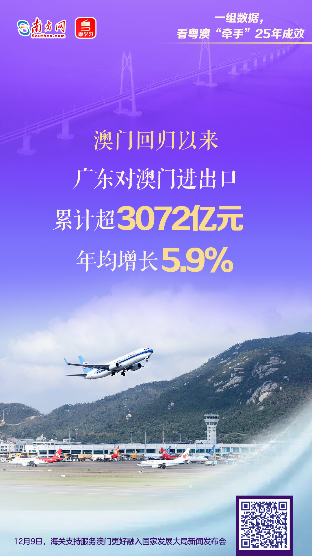 一組數(shù)據(jù)，看粵澳“牽手”25年成效
