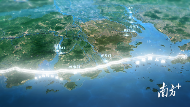 “珠江八門”示意圖。