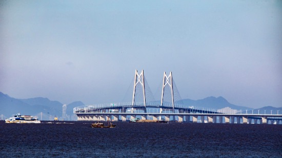 聯(lián)通粵港澳大灣區(qū)的港珠澳大橋。圖片來源：南方日報