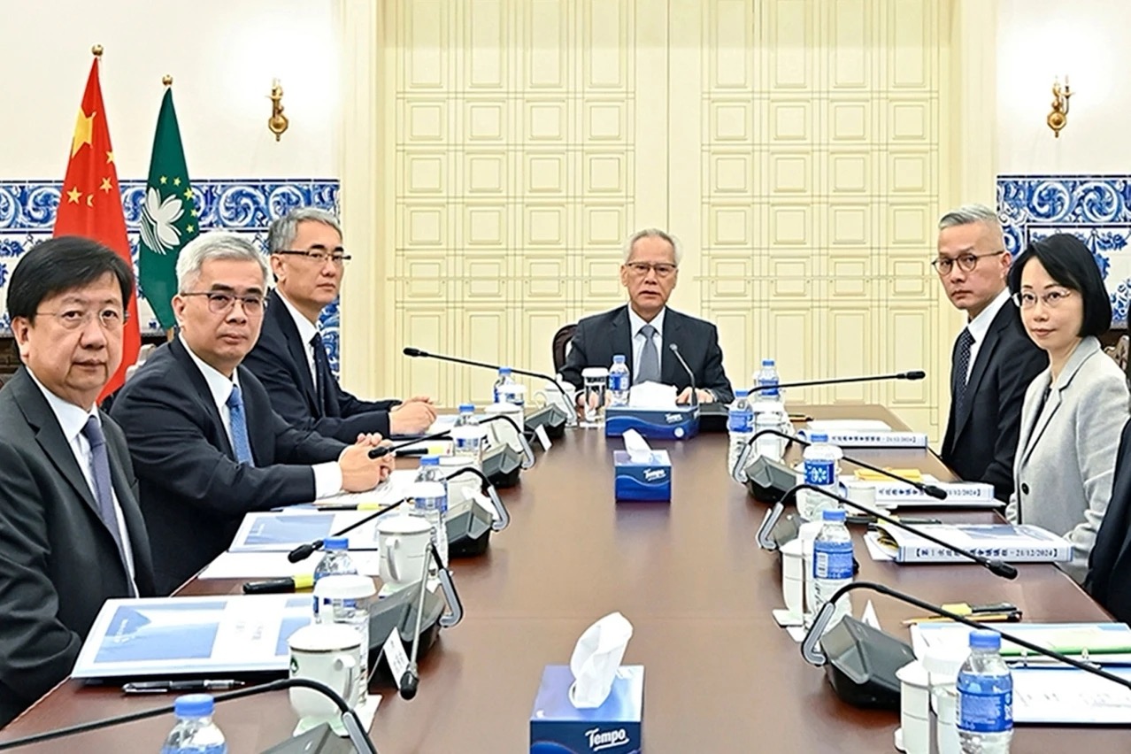 會議現(xiàn)場（圖源：澳門特區(qū)發(fā)布）。