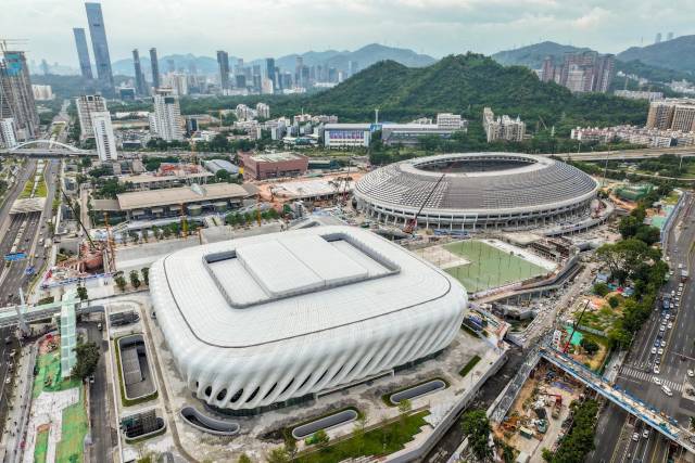 深圳市體育中心。 南方+記者 朱洪波 劉越亞 攝
