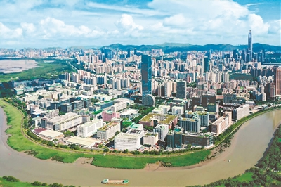  俯瞰河套深港科技創(chuàng)新合作區(qū)深圳園區(qū)。新華社記者 梁旭 攝