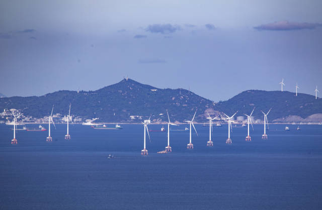 桂山島風(fēng)電場(chǎng)。