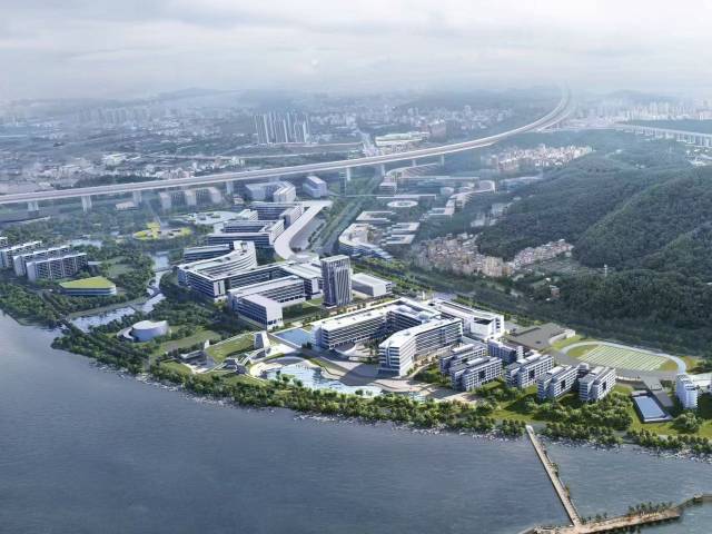 大灣區(qū)大學濱海灣校區(qū)效果圖。