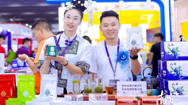 黔東南州組團(tuán)參加中食展（廣州）江南果蔬產(chǎn)業(yè)博覽會(huì)。廣東省粵黔協(xié)作工作隊(duì)黔東南工作組供圖